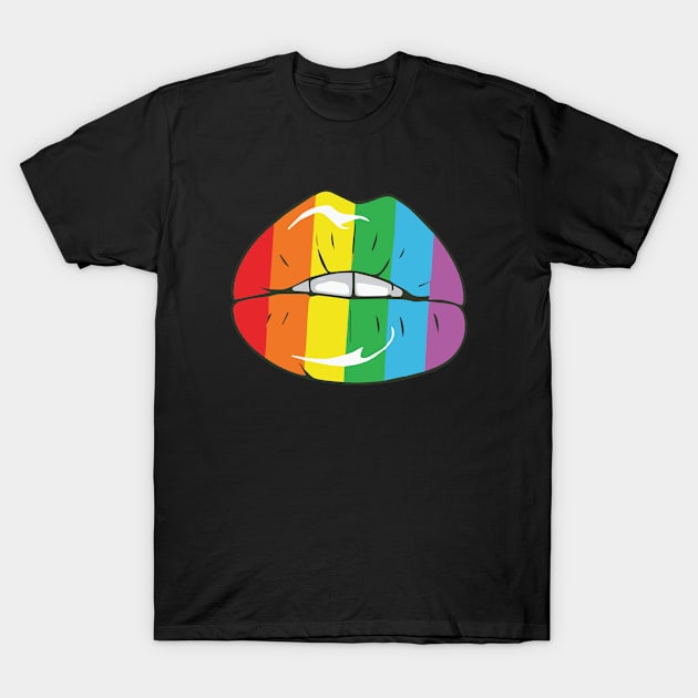 Rainbow Flag Gay Pride LGBT T-Shirt by Trendsdk